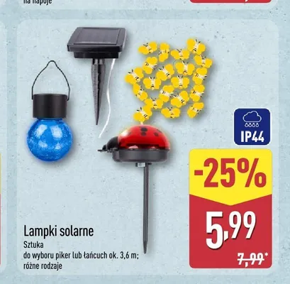 Lampka solarna piker promocja w Aldi