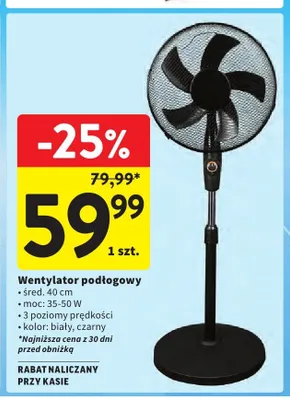 Wentylator podłogowy promocja w Intermarche