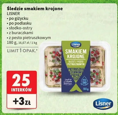 Śledzie smakiem krojone z pesto pietruszkowym promocja w Intermarche