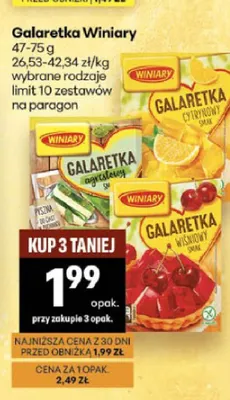 Galaretka o smaku agrestowym Winiary promocja w Delikatesy Centrum
