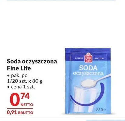 Soda oczyszczona Fine Life promocja w Makro