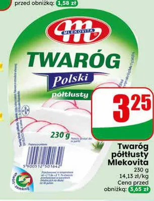 Twaróg półtłusty Mlekovita promocja w Dino