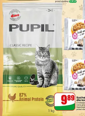 Sucha karma dla kota Pupil promocja w Dino
