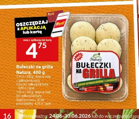 Bułeczki na grilla z ziołami prowansalskimi i czosnkiem Natura promocja w Twój Market