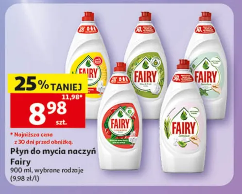 Płyn do mycia naczyń Fairy 900ml promocja w Auchan
