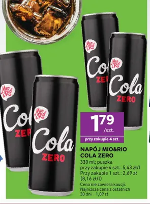 Napój Mio&Rio Cola Zero promocja w Stokrotka