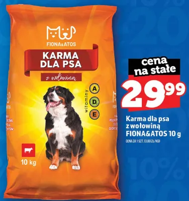 Karma dla psa z wołowiną FIONA&ATOS promocja w TOPAZ