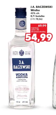Wódka J.A. Baczewski 40% promocja w Kaufland