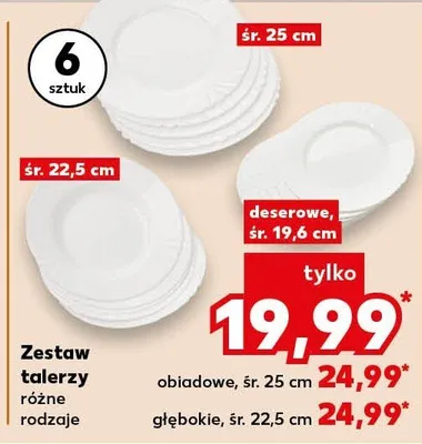 Zestaw talerzy głębokich, 22,5 cm, 6 szt. promocja w Kaufland