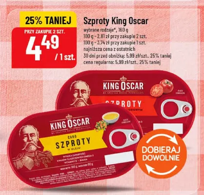 Szproty King Oscar promocja w POLOmarket
