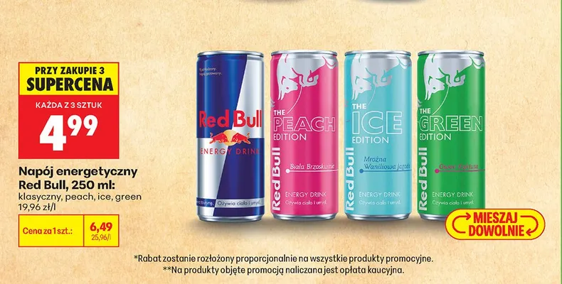Napój energetyczny Red Bull The Green Edition promocja w Biedronka