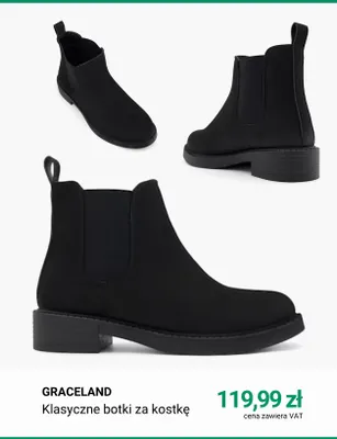Klasyczne botki za kostkę Graceland promocja w Deichmann
