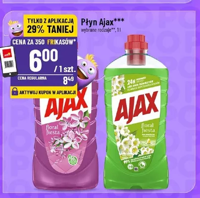 Płyn Ajax Floral Fiesta Zielony promocja w POLOmarket