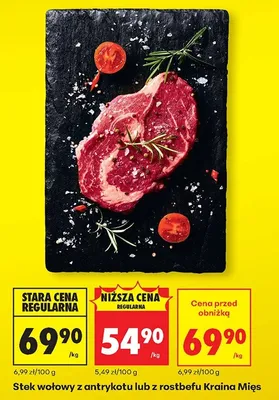 Stek wołowy z rostbefu promocja w Biedronka