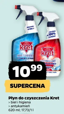 Płyn do czyszczenia Kret biel i higiena promocja w Netto