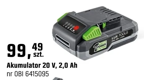Akumulator 20 V, 2,0 Ah promocja w OBI