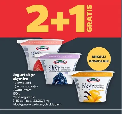 Jogurt skyr różne rodzaje promocja w Netto