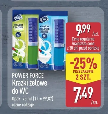 Krążki żelowe do WC Power Force promocja w Aldi