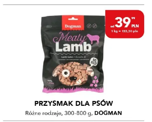 Przysmak dla psów Dogman Meaty Lamb promocja w Aquael zoo