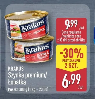 Szynka premium/Łopatka KRAKUS promocja w Aldi