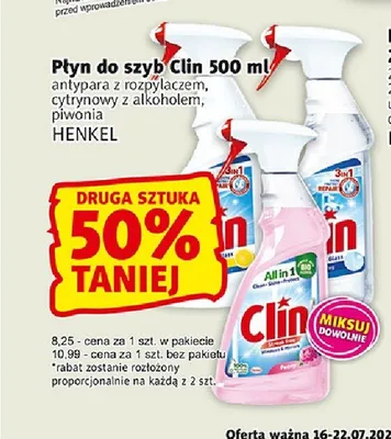 Płyn do szyb Clin antypara z rozpylaczem promocja w Prim Market