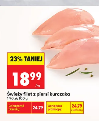 Świeży filet z piersi kurczaka promocja w Biedronka