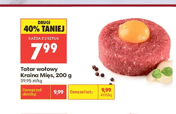Tatar wołowy Kraina Mięs promocja w Biedronka