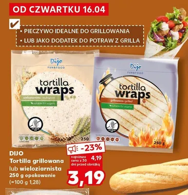 Tortilla grillowana wieloziarnista promocja w Kaufland