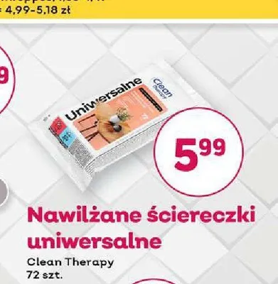 Nawilżane ściereczki uniwersalne Clean Therapy promocja w Bliski