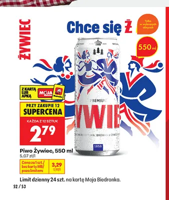 Piwo Żywiec promocja w Biedronka