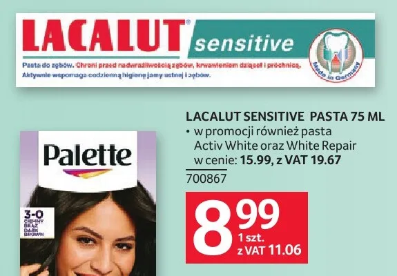 Pasta do zębów Lacalut sensitive promocja w Selgros