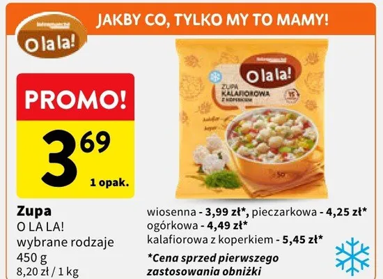Zupa pieczarkowa O la la! promocja w Intermarche