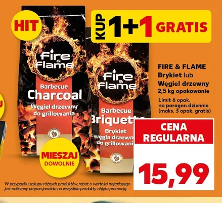 Węgiel drzewny Fire & Flame promocja w Kaufland