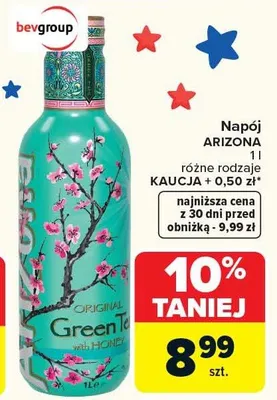 Napój Arizona Green Tea promocja w Carrefour Market