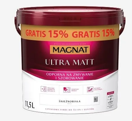 Farba biała Ultra Matt + 15% gratis promocja w Castorama