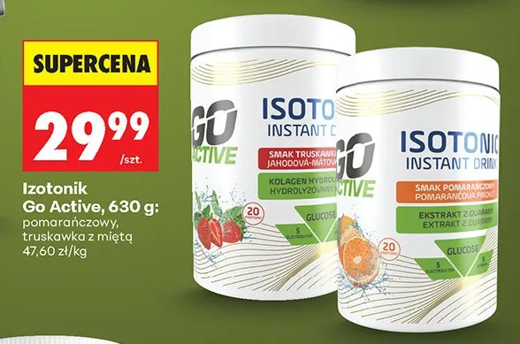 Izotonik Go Active pomarańczowy promocja w Biedronka