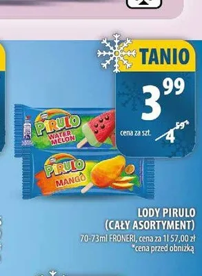 Lody Pirulo Watermelon promocja w Arhelan