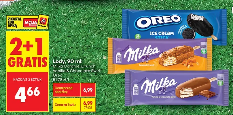 Lody na patyku Oreo promocja w Biedronka