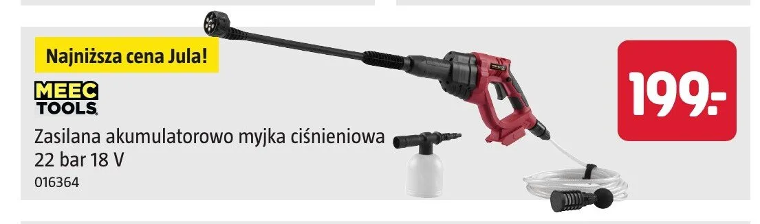 Myjka ciśnieniowa akumulatorowa MEEC TOOLS promocja w Jula