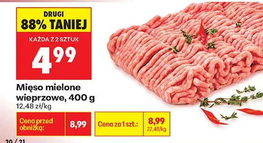 Mięso mielone wieprzowe promocja w Biedronka