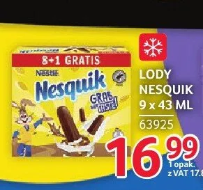 Lody NESQUIK 9-pak 43ml promocja w Selgros