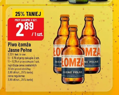 Piwo Łomża Jasne Pełne promocja w POLOmarket