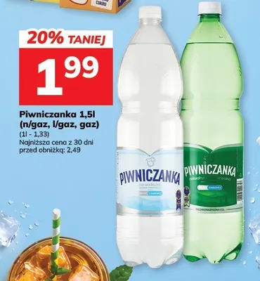 Woda mineralna gazowana Piwniczanka lekko promocja w Hitpol