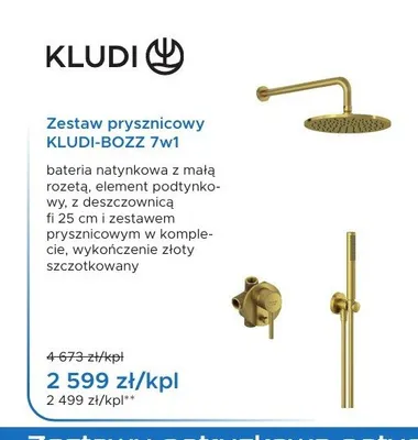 Zestaw prysznicowy Kludi Bozz 7w1 promocja w Blu Salony Łazienek