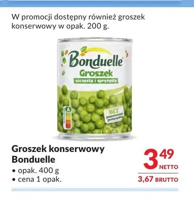 Groszek konserwowy Bonduelle promocja w Makro