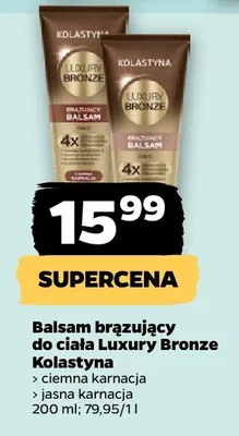 Balsam brązujący do ciała Luxury Bronze jasna karnacja Kolastyna promocja w Netto