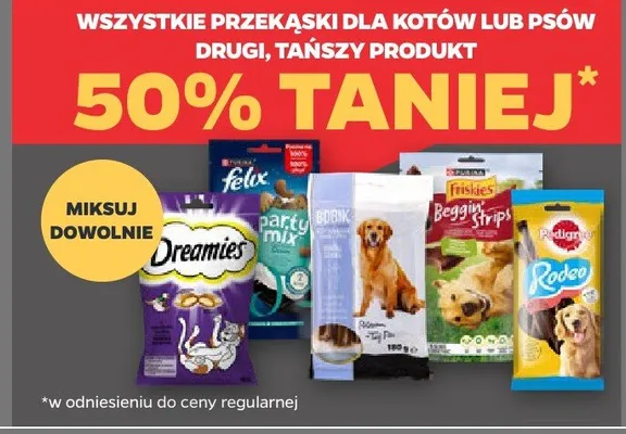 Przekąski dla kotów lub psów promocja w Netto