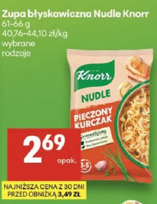 Zupa błyskawiczna Nudle promocja w Delikatesy Centrum