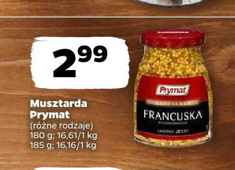 Musztarda Francuska Prymat promocja w Netto