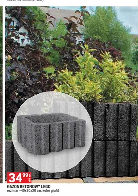 Gazon betonowy Lego grafitowy promocja w Merkury Market